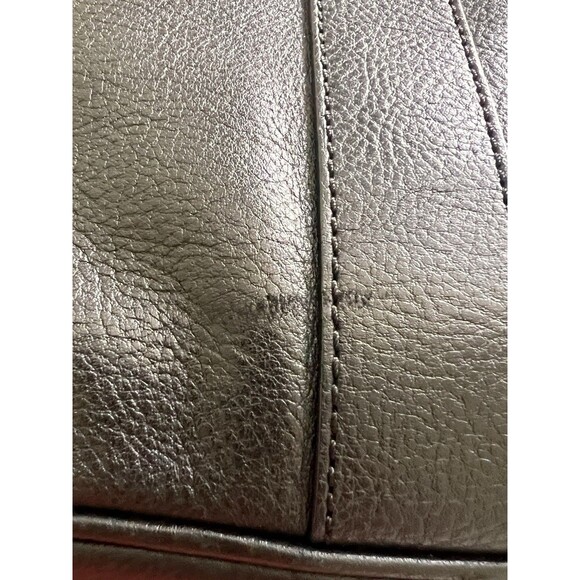 Cole Haan Large Black Travel Work Messenger Bag Leather Expandable Belt - Picture 5 of 16